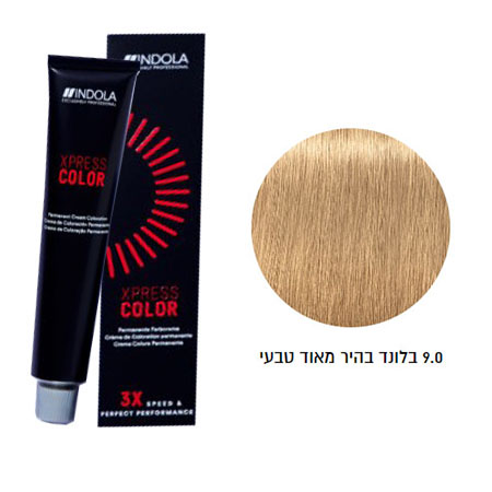 צבע לשיער 10 דקות 9-0 בסיס בלונד בהיר אינדולה